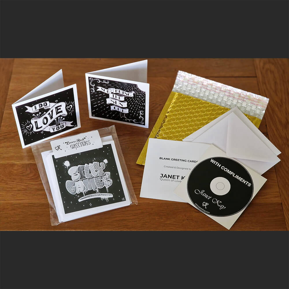 Janet Kay 'Queen of Lovers Rock'  Blank Greeting Card Set